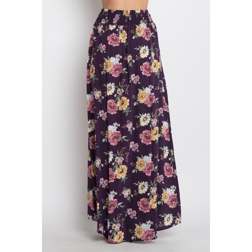 Floral Maxi Button Front Boho Skirt - Picture 3 of 4